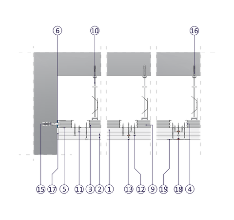 SPJ - 1x15+2x12,5 GKF DF/CD 60, S
