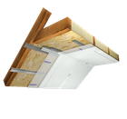 Hat profile construction with double plasterboard sheathing