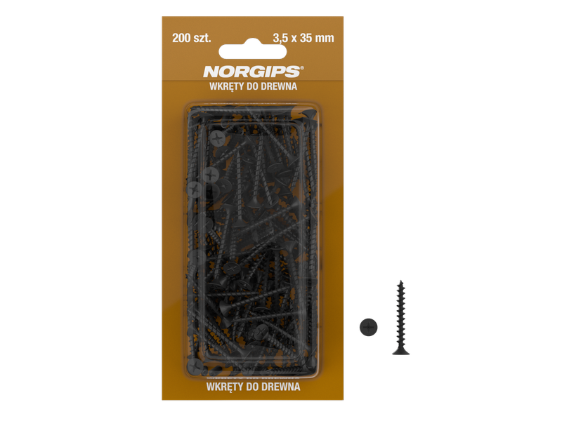 Wood screws, consumer packed 3.5 x 55 mm