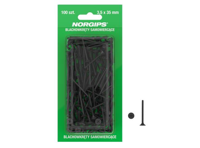 Self-drilling sheet metal screws, consumer packed 3.5 x 35 mm