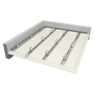 Ceiling claddings on a CD 60 or hat profile structure with a quadruple sheathing of plasterboards