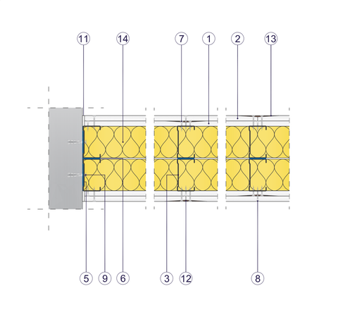 SD - 2x12,5 GKB A + GKF DF/2xCW 75 2xW