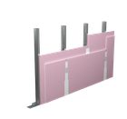 Covering walls (shaft covering) with a double sheathing of plasterboards