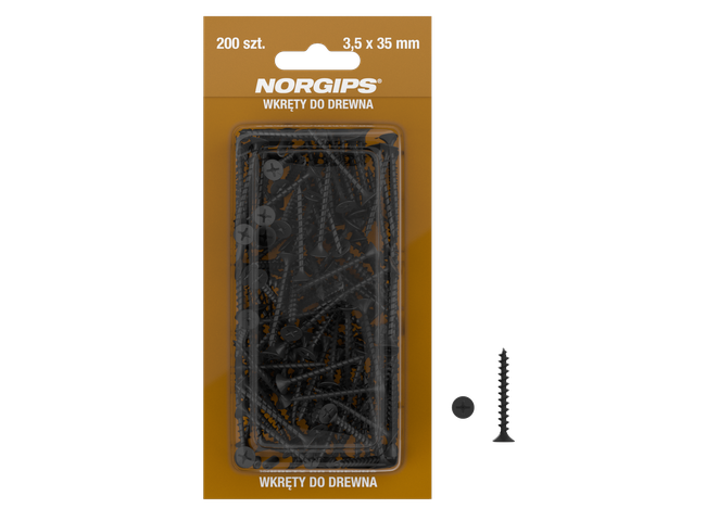 Wood screws, consumer packed 3.5 x 35 mm