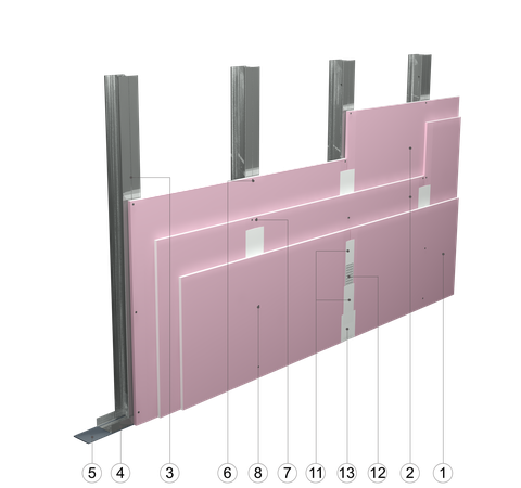 SO - 1x15+2x12,5 GKF DF/CW 75+CW 75 (W)