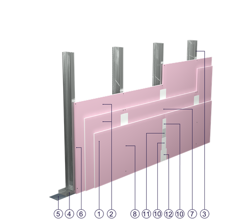 SO - 1x15+2x12,5 GKF DF/CW 100 (W)