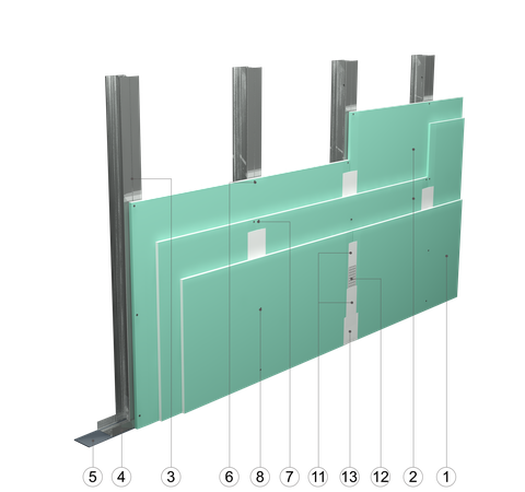 SO - 1x15+2x12,5 GKFI DFH2/CW 75+CW 75 (W)