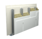Double structure with double plasterboard sheathing