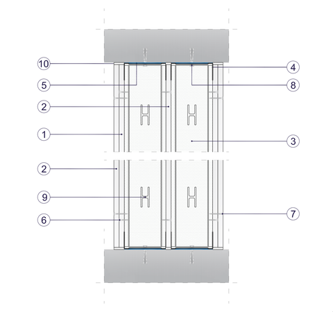 SDM - 2x12,5 GKB A + DFH2IRE/1x12,5 DFH2IRE/2xCW 100 2xW