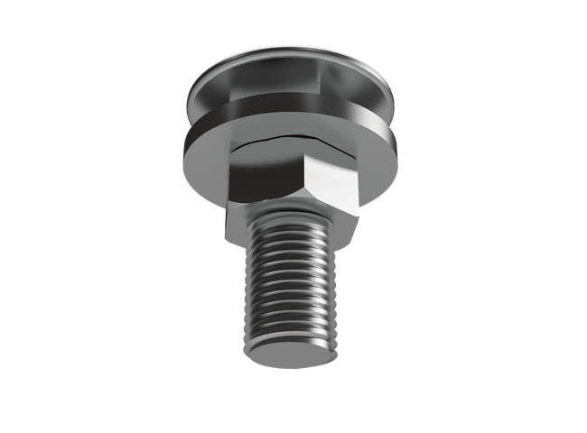 M8 bolt with nut and washers