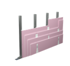 Covering walls (shaft covering) with a quadruple sheathing of plasterboards