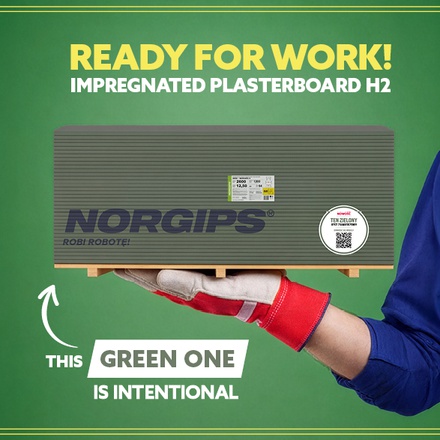 New H2 type impregnated plasterboard