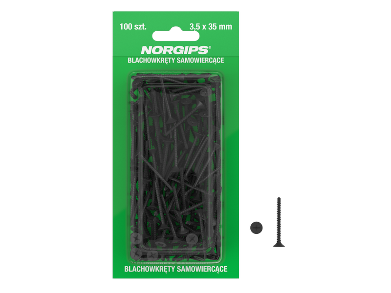 Self-drilling sheet metal screws, consumer packed 3.5 x 45 mm