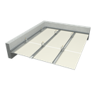 Ceiling claddings on a CD 60 or hat profile structure with a single sheathing of plasterboards