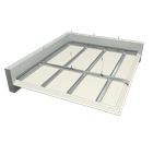 Suspended ceilings with a quadruple sheathing of plasterboards on a single level grate