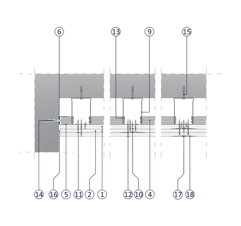 SPJ - 1x15+2x12,5 GKF DF/CD 60, ES