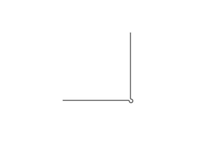 Aluminium corner bead 29x29