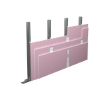 Covering walls (shaft covering) with a triple sheathing of plasterboards
