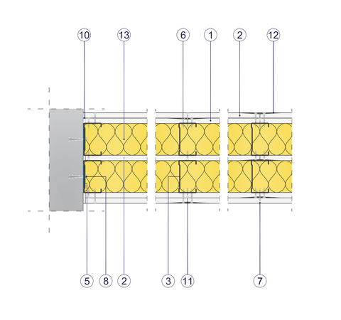 SDM - 2x12,5 GKBI H2 + DFH2IRE/1x12,5 DFH2IRE/2xCW 75 2xW