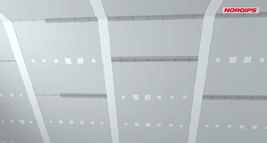 Filling of chamfered joints of plasterboards Q1 level – priming