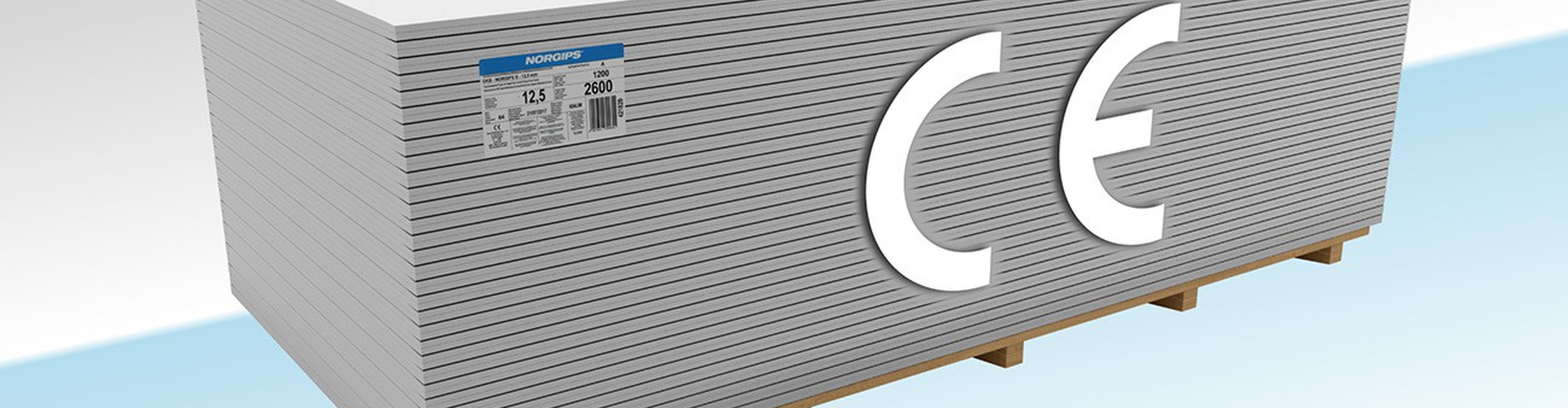 There is only one quality - Norgips plasterboard