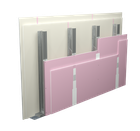 Reinforced single structure with double plasterboard sheathing