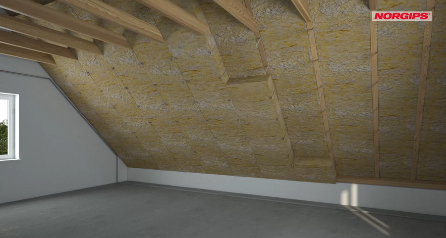 Laying mineral wool