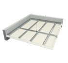 Suspended ceilings with a triple sheathing of plasterboards on a single level grate