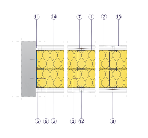 SD - 2x12,5 GKB A + GKF DF A/2xCW 100 2xW