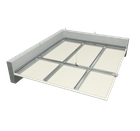 Suspended ceilings with a double sheathing of plasterboards on a single level grate