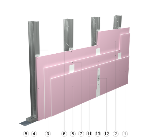 SO - 1x15+2x12,5 GKF DF/CW 100+CW 100 (W)